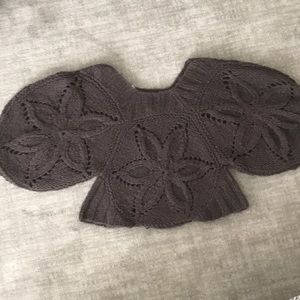 Renee C. Crocheted Cropped Sweater